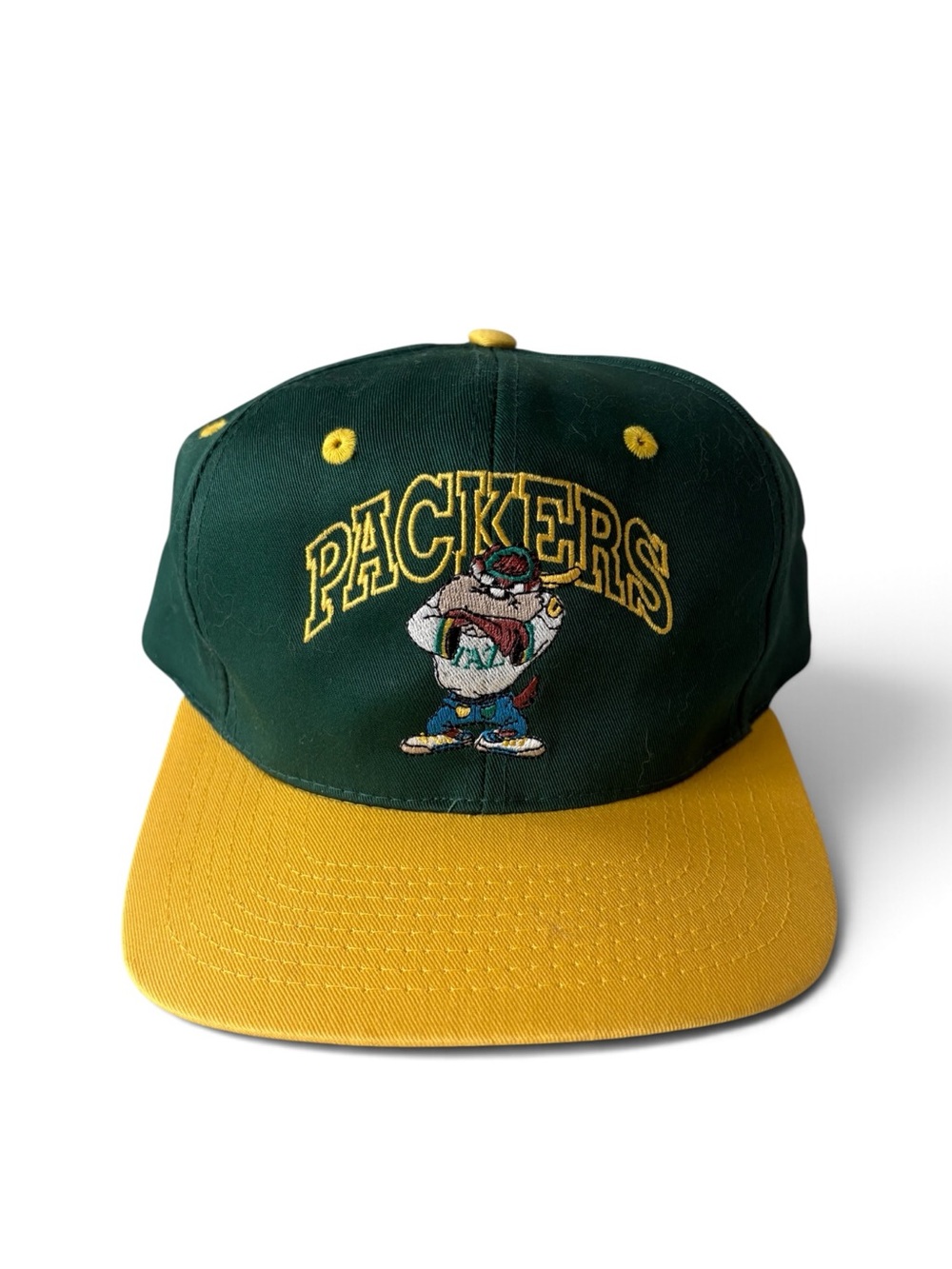 Vintage 90's Green Bay Packers Taz Looney Tunes Snapback Hat